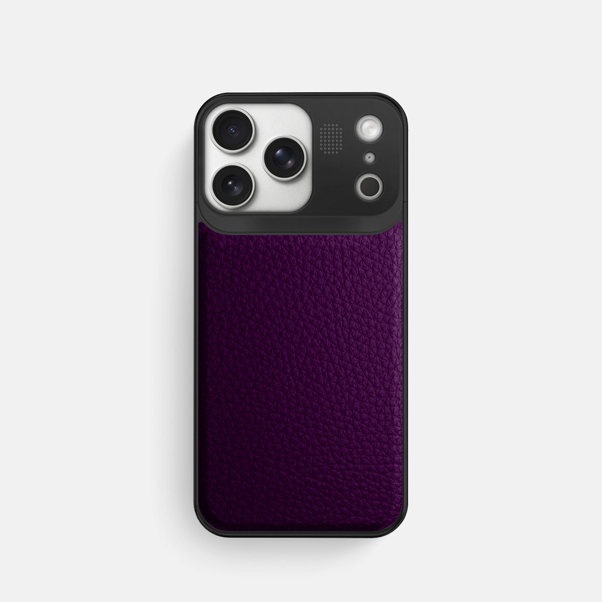 Metal Case For iPhone 17 Pro In Calf -1 | Violet-Black