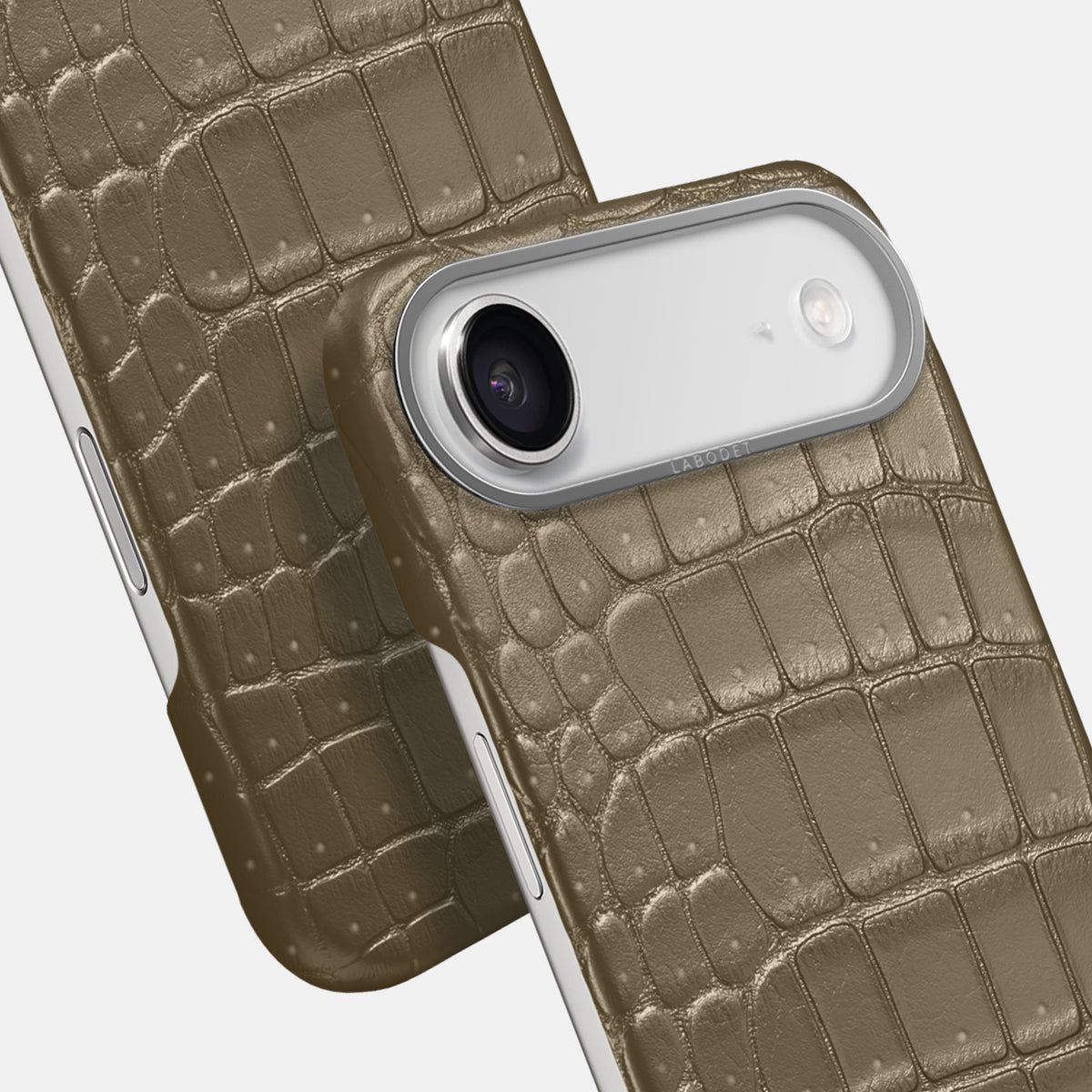 Classic Case For iPhone 17 Air In Porosus Crocodile -6 | Kaki-Green-Steel
