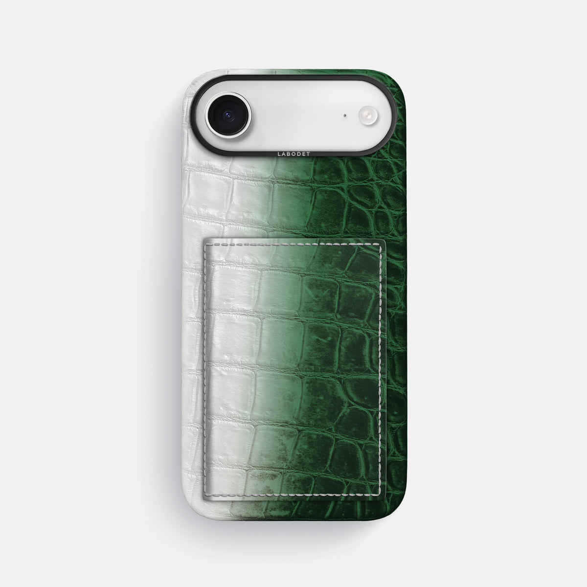 Bi-Fold Case For iPhone 17 Air In Himalayan Crocodile -1 | Green-Black