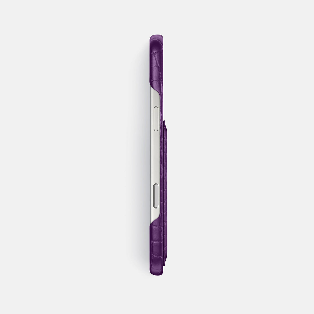 Slim Card Case For iPhone 18 Pro Max In Alligator -3 | Purple
