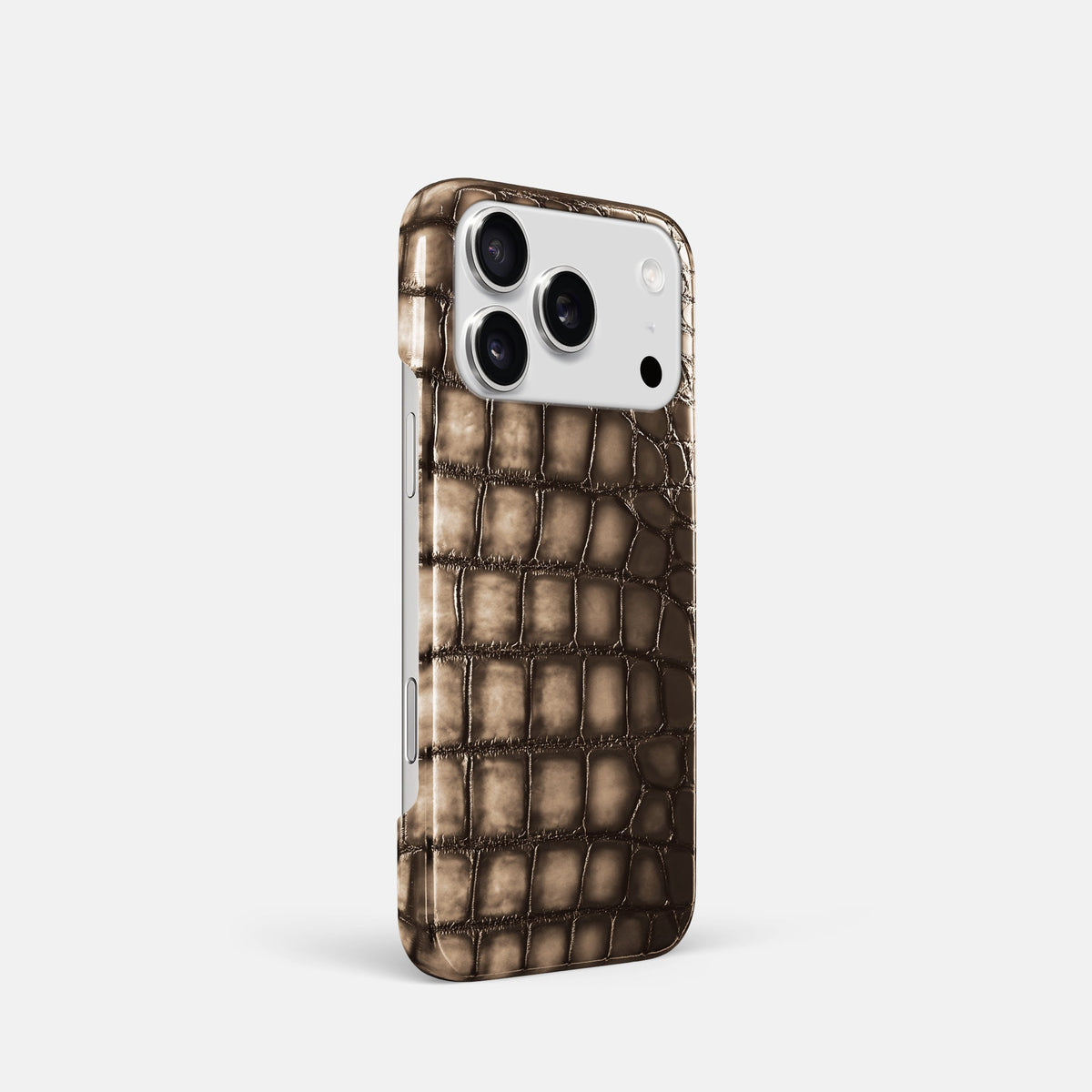Slim Case For iPhone 18 Pro In Patina Alligator -2 | Etoupe