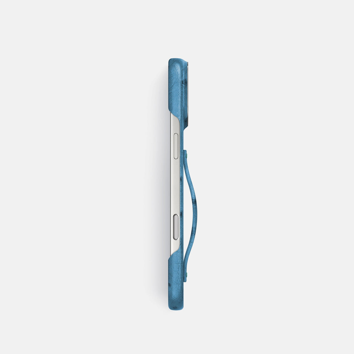 Finger Case For iPhone 18 Pro In Ostrich -3 | Blue-Jeans-Steel