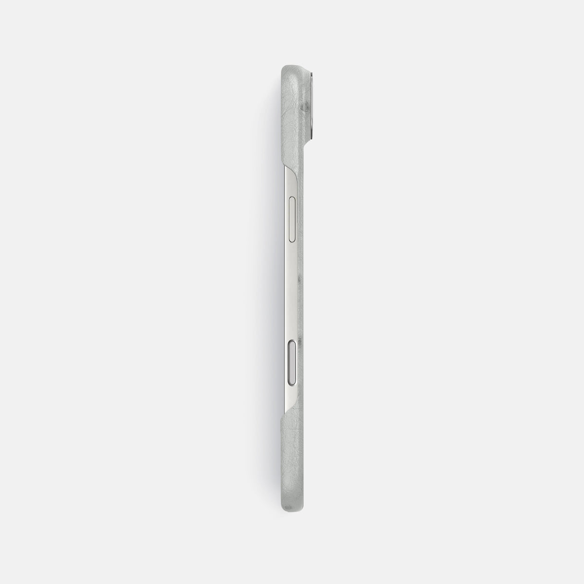 Classic Case For iPhone 17 Air In Ostrich -3 | White-Steel