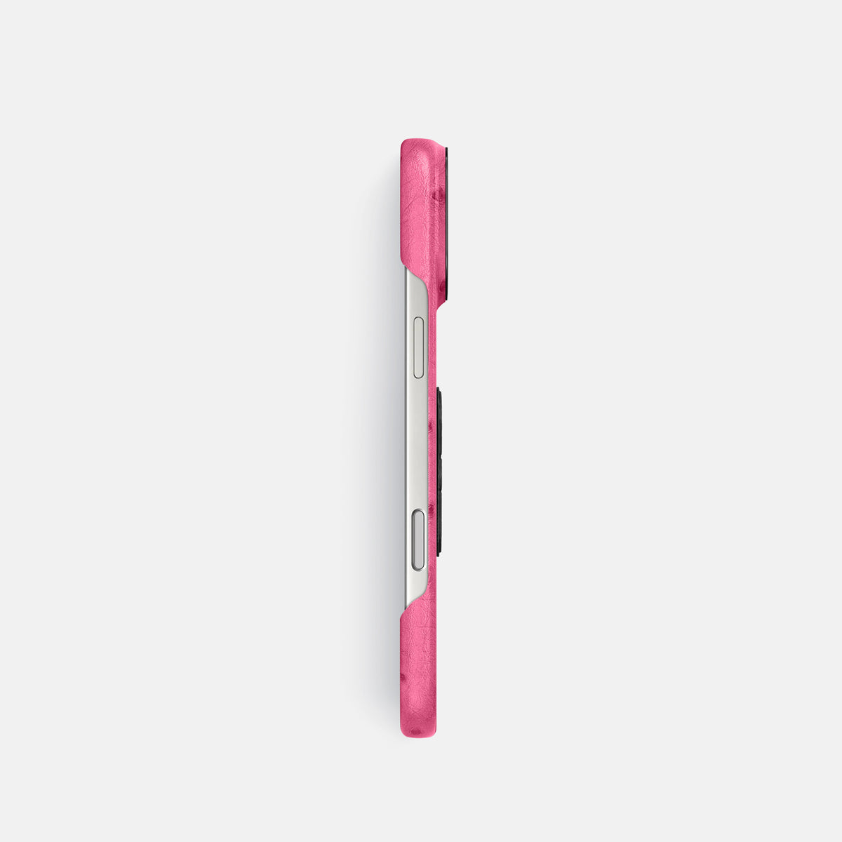 Classic Case With Carbon Skull For iPhone 17 Pro In Ostrich -3 | Pink-Black