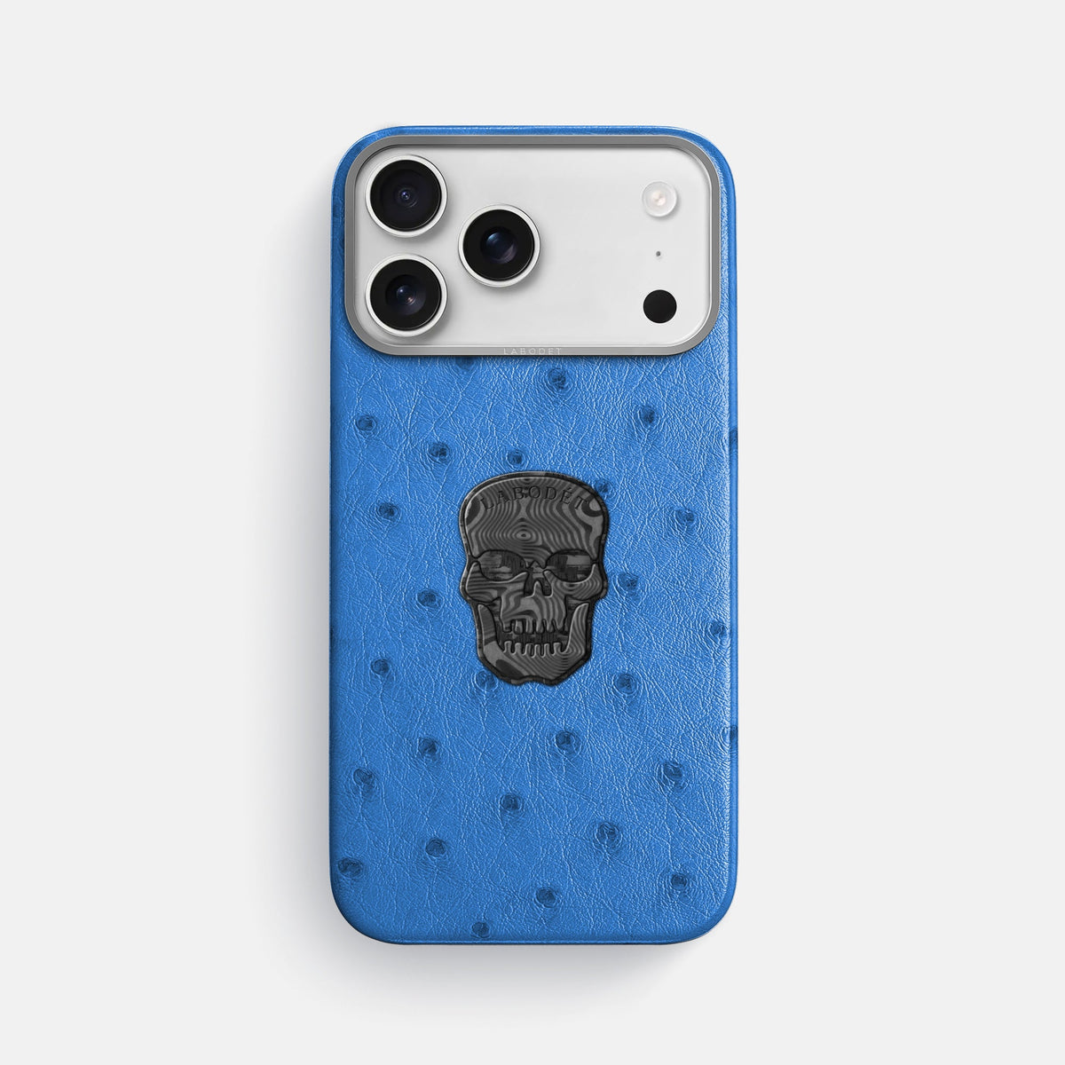 Classic Case With Carbon Skull For iPhone 18 Pro Max In Ostrich -1 | Royal-Blue-Steel