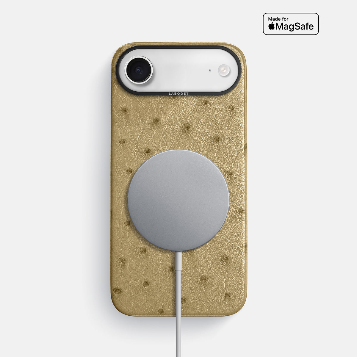 Classic Case For iPhone 17 Air In Ostrich -5 | Desert-Sand-Black
