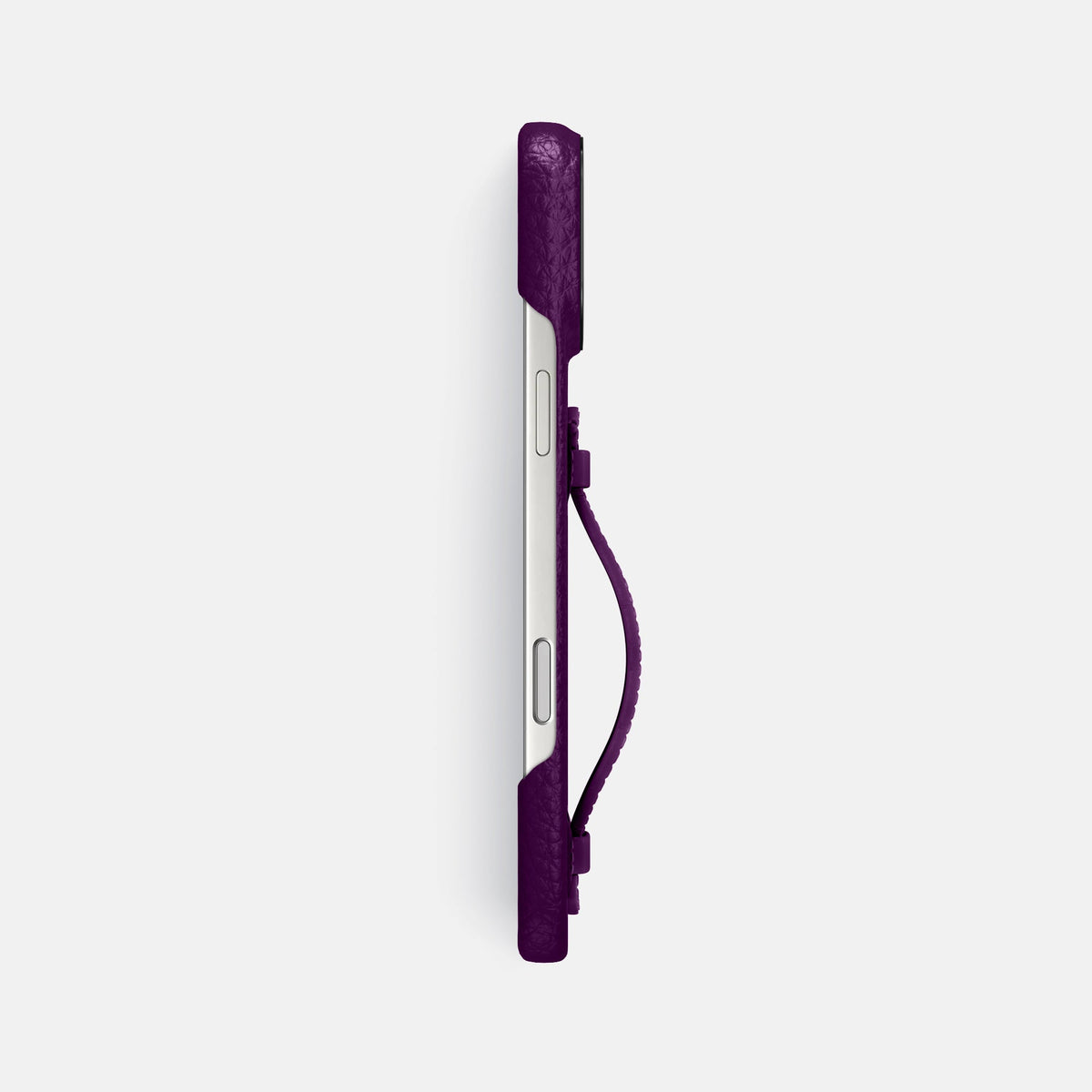 Center Handle For iPhone 18 Pro Max In Calf -2 | Violet-Black