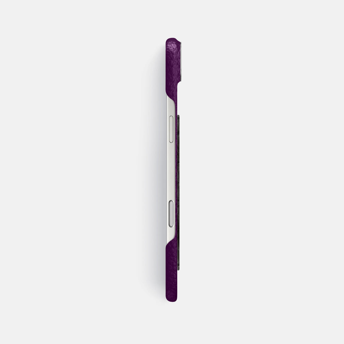 Classic Case With Carbon Dragon For iPhone 17 Air In Calf -3 | Violet-Steel