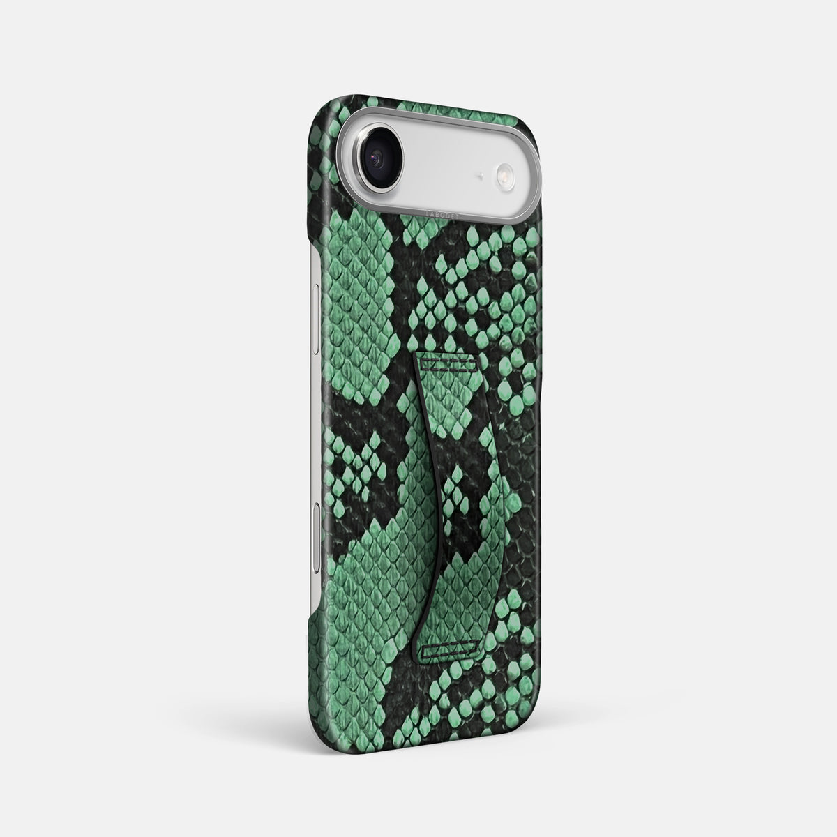 Finger Case For iPhone 17 Air In Deluxe Python -2 | Forest-Green-Steel