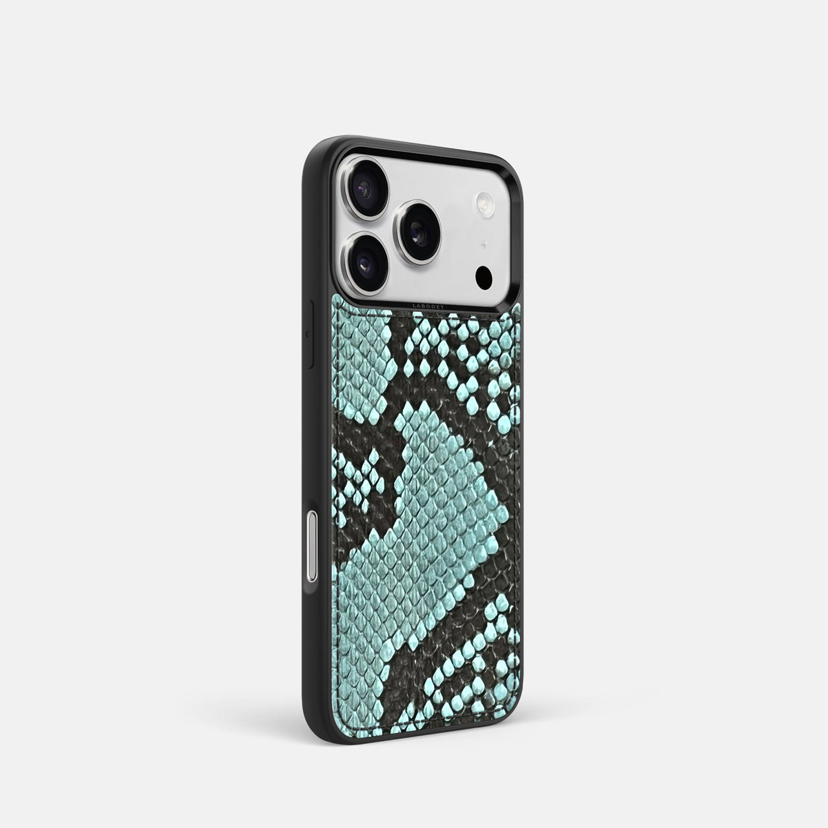 Sport Case For iPhone 18 Pro In Deluxe Python -2 | Blue-Lagoon