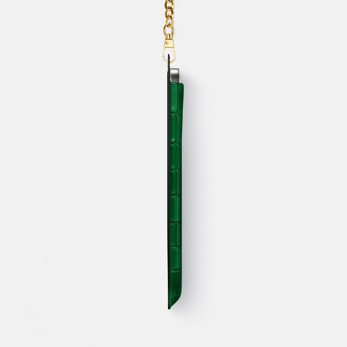 Crossbody Bag For iPhone 18 Pro In Alligator -4 | Forest-Green-Gold