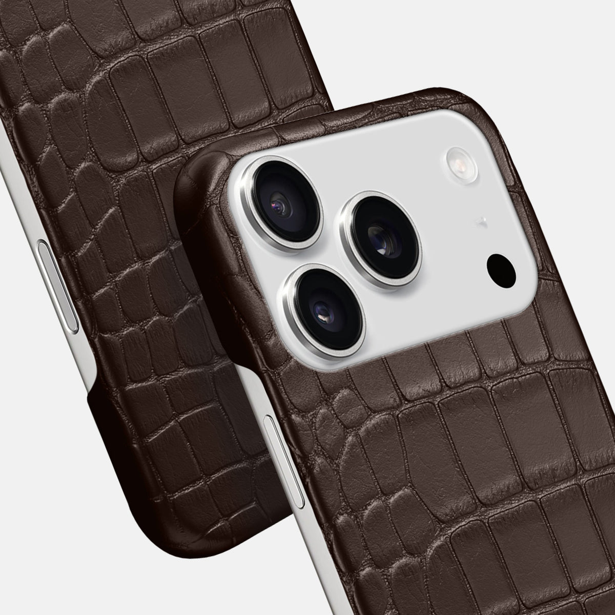 Slim Case For iPhone 18 Pro In Alligator -6 | Dark-Brown