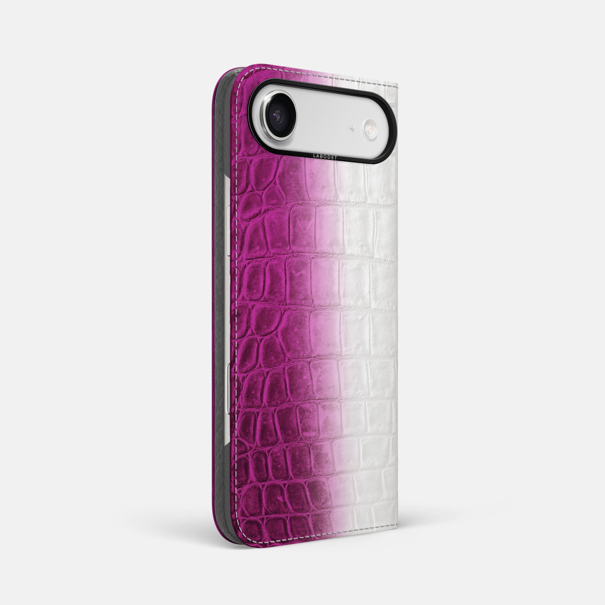 Folio Case For iPhone 17 Air In Himalayan Crocodile -1 | Fuchsia-Black