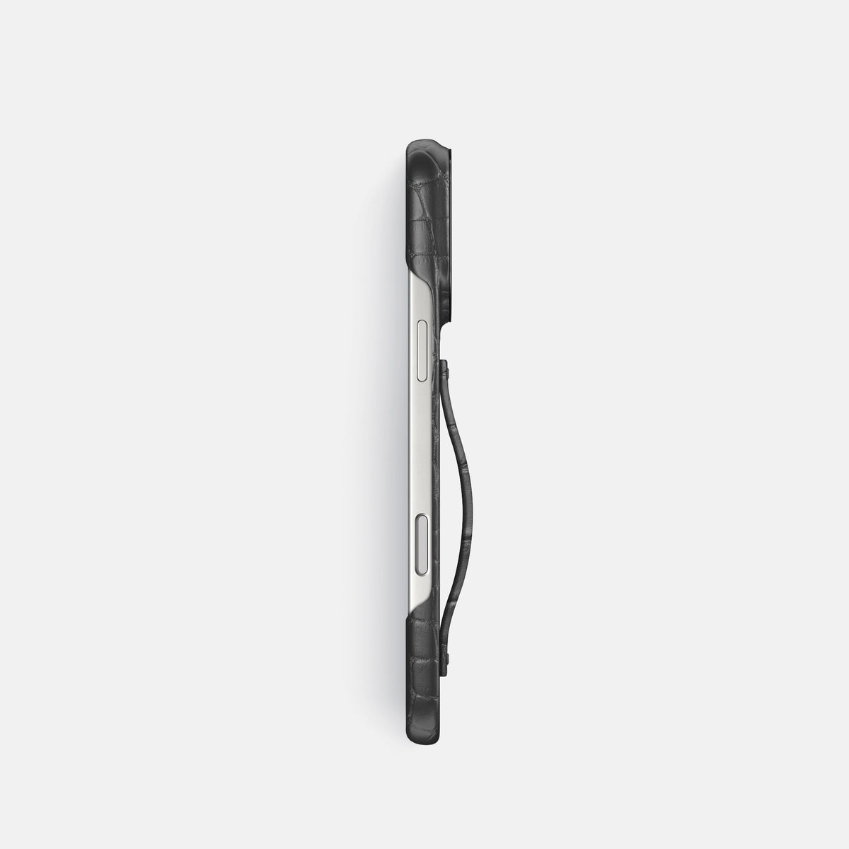 Finger Case For iPhone 18 Pro In Alligator -3 | Grey-Black