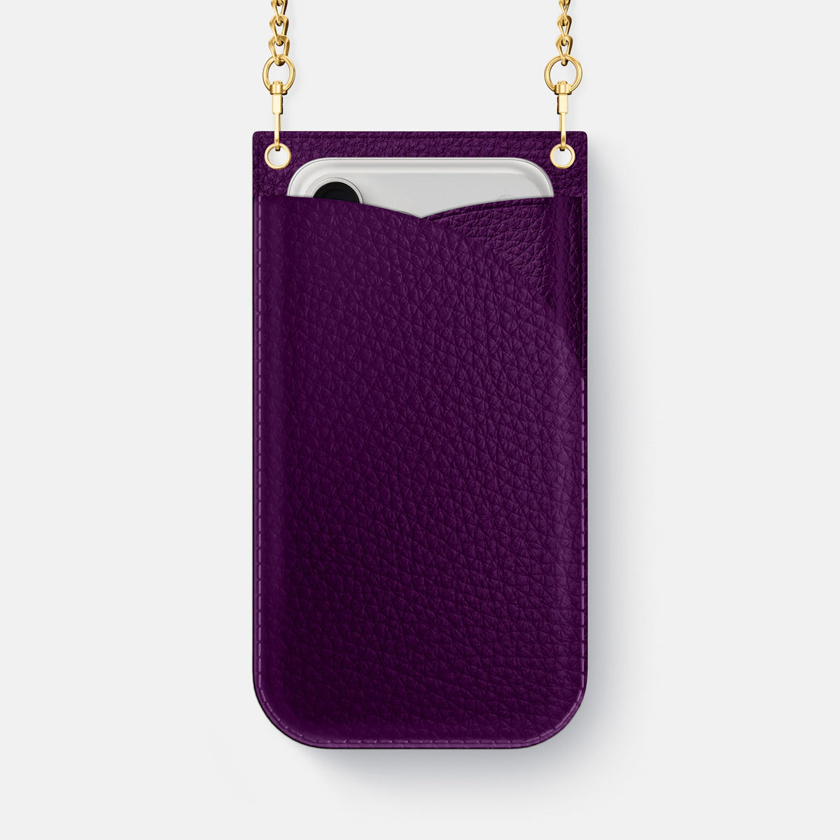 Crossbody Bag For iPhone 18 Pro Max In Calf -1 | Violet-Gold