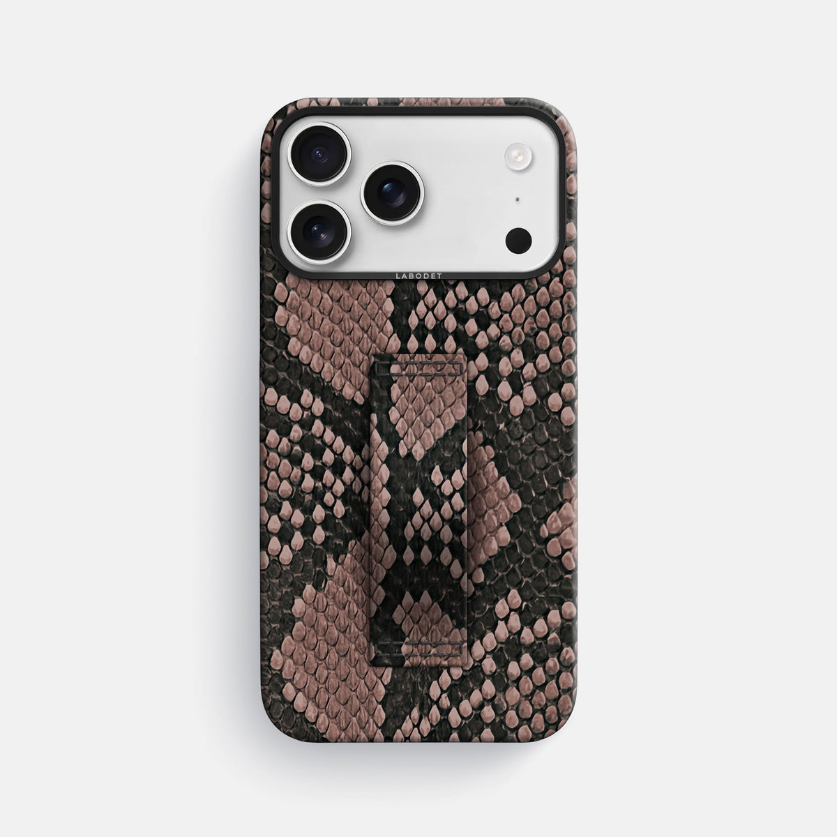 Finger Case For iPhone 18 Pro Max In Deluxe Python -1 | Mahogany-Brown-Black