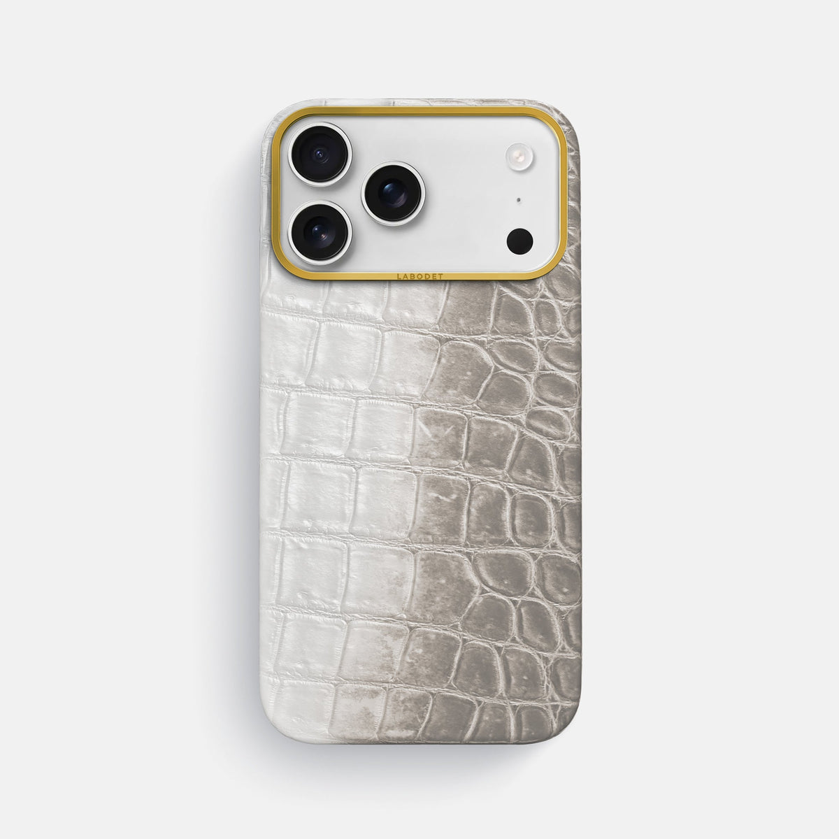 Classic Case For iPhone 18 Pro Max In Himalayan Crocodile -1 | Grey-Gold