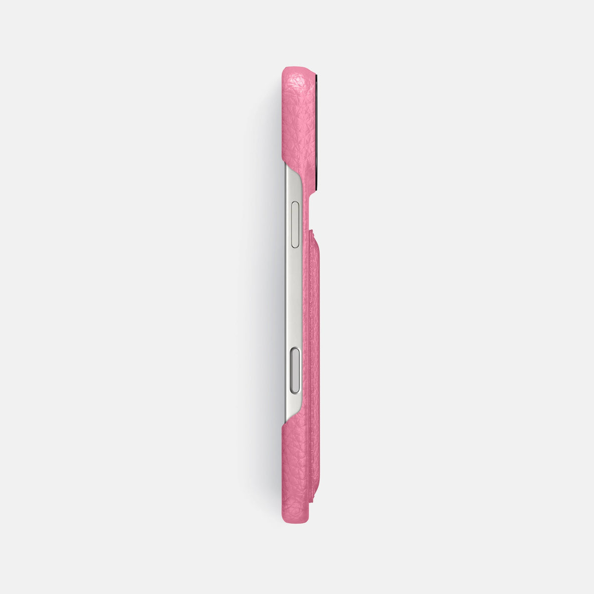 Double Card Case For iPhone 18 Pro Max In Calf -3 | Pink-Black