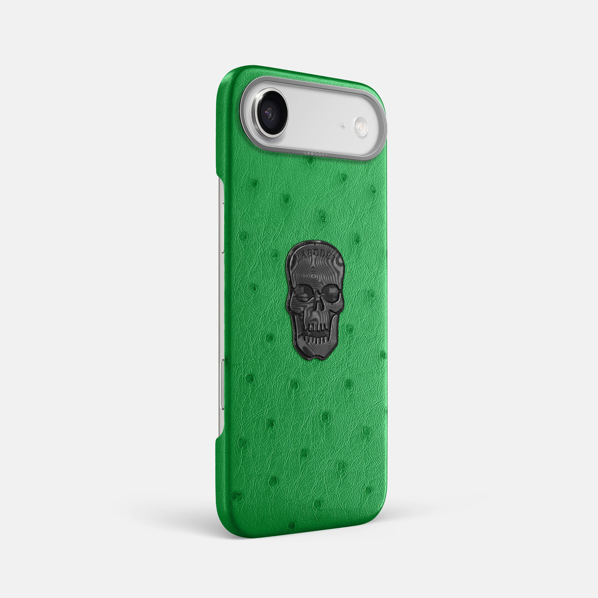 Classic Case With Carbon Skull For iPhone 17 Air In Ostrich -2 | Kentucky-Green-Steel