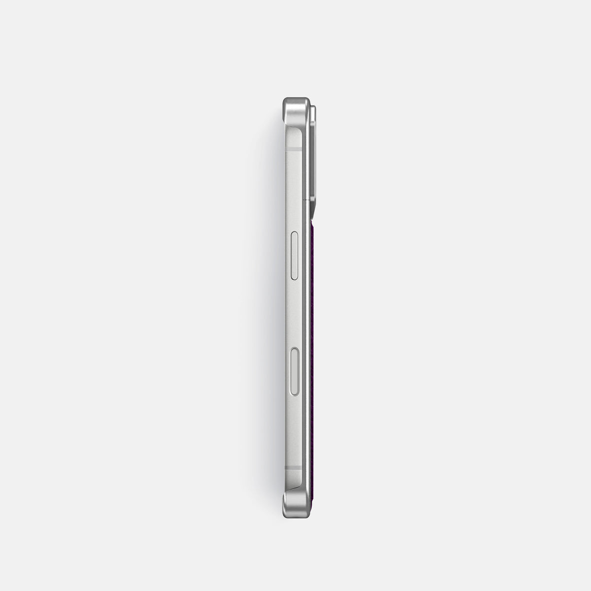Metal Case For iPhone 17 Pro In Calf -3 | Violet-Steel