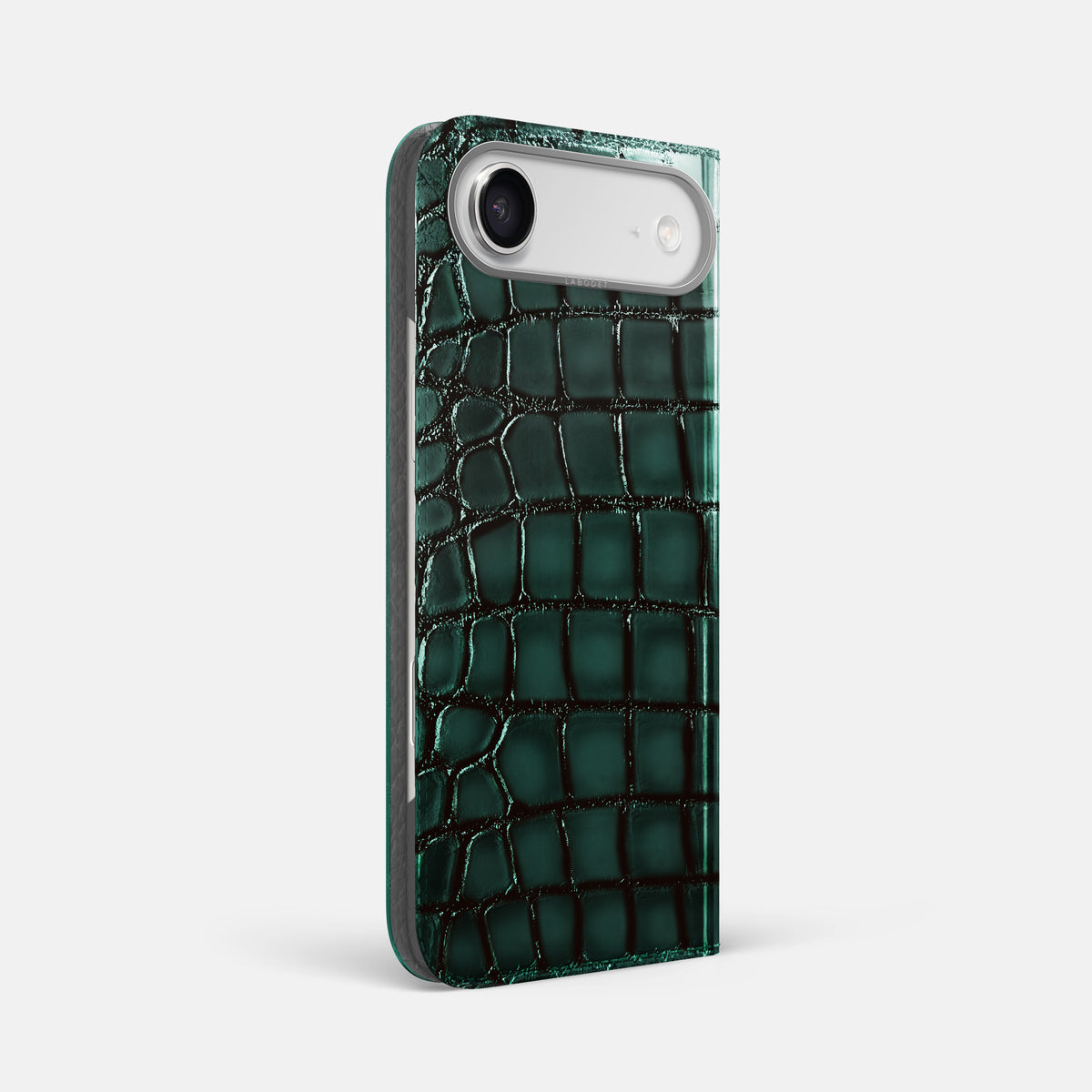 Folio Case For iPhone 17 Air In Patina Alligator -1 | Green-Steel