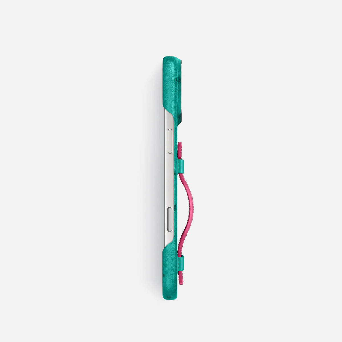 Handle Case Coloré For iPhone 18 Pro In Ostrich -3 | Turquoise-Steel