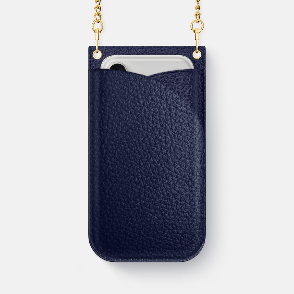 Crossbody Bag For iPhone 17 Pro Max In Calf -1 | Marine-Gold