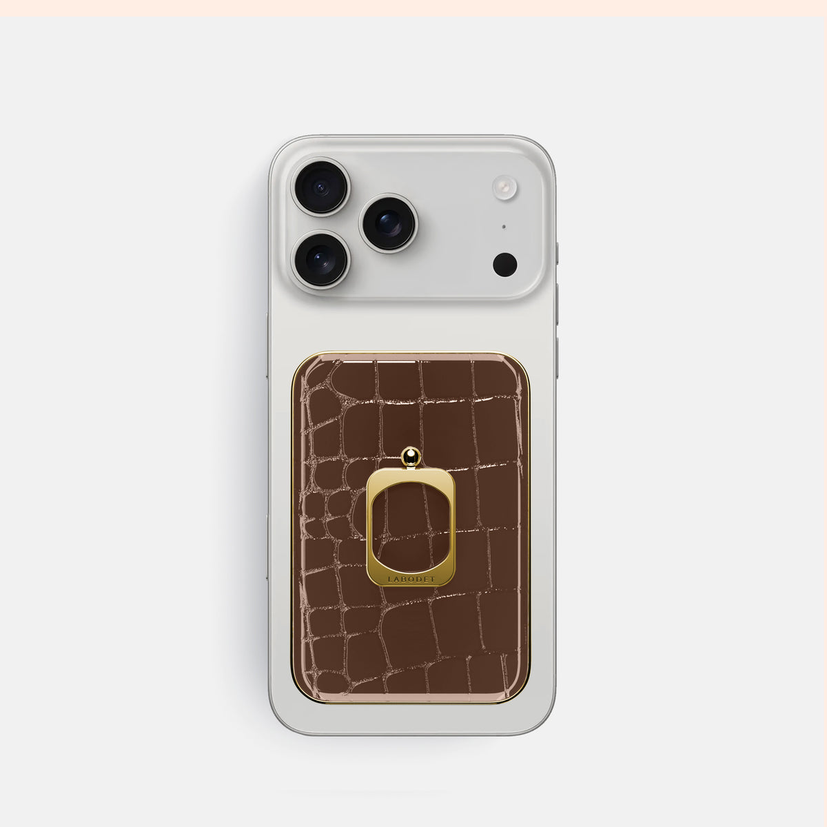 MagSafe Ring For iPhone 17 Pro In Shiny Alligator -2 | Brown-Gold
