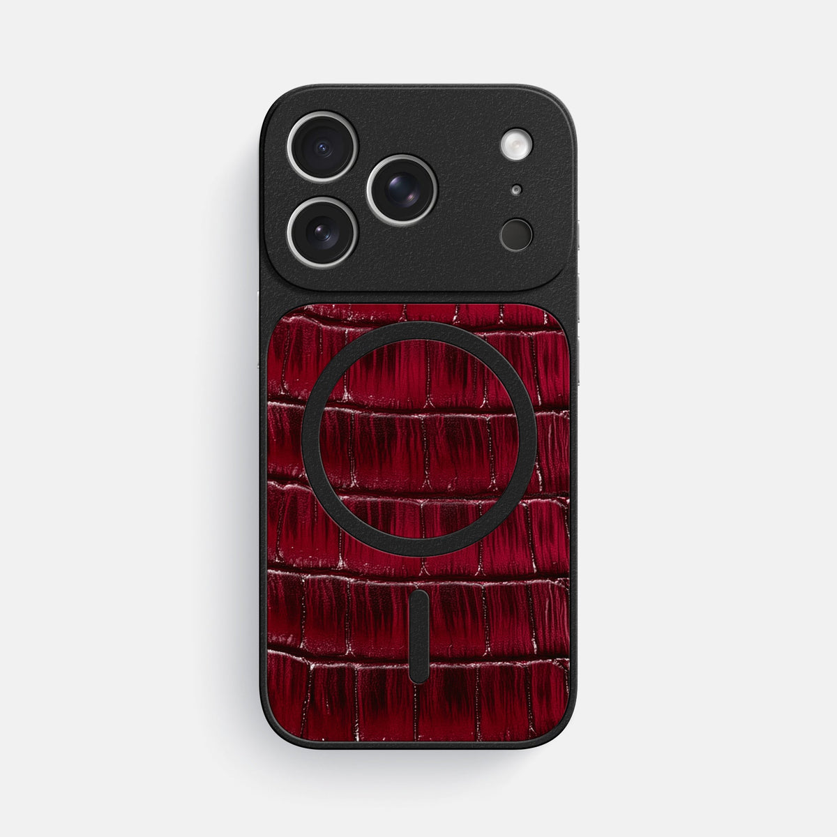 MagSafe Mask For iPhone 18 Pro Max In Patina Alligator -3 | Havana-Burgundy