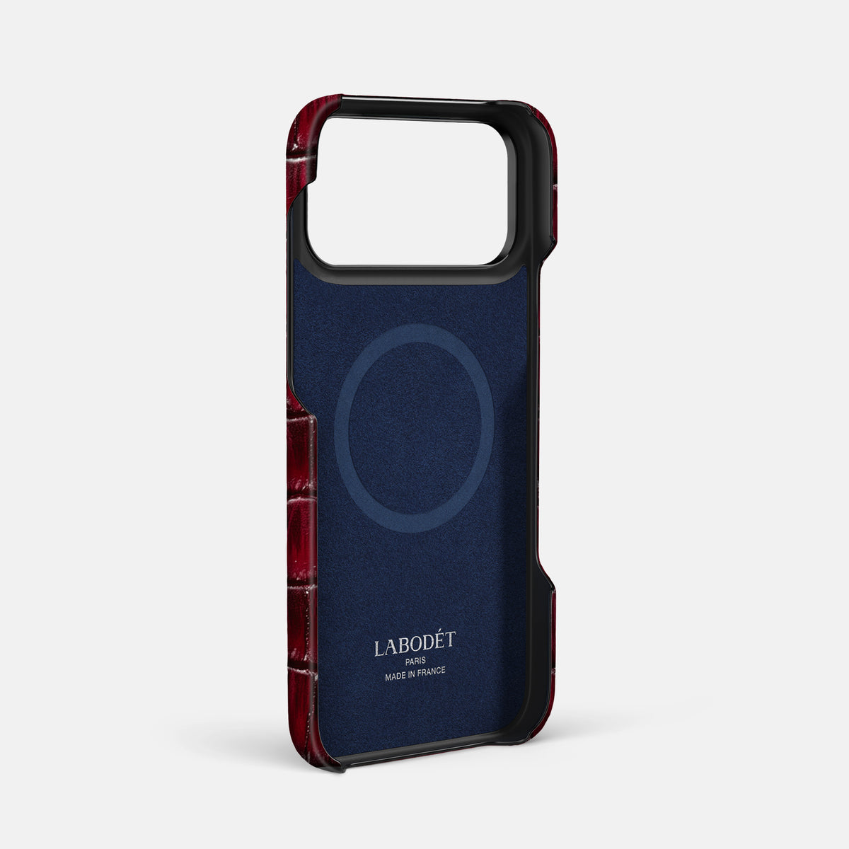 Double Card Case For iPhone 17 Pro Max In Patina Alligator -4 | Havana-Burgundy-Black