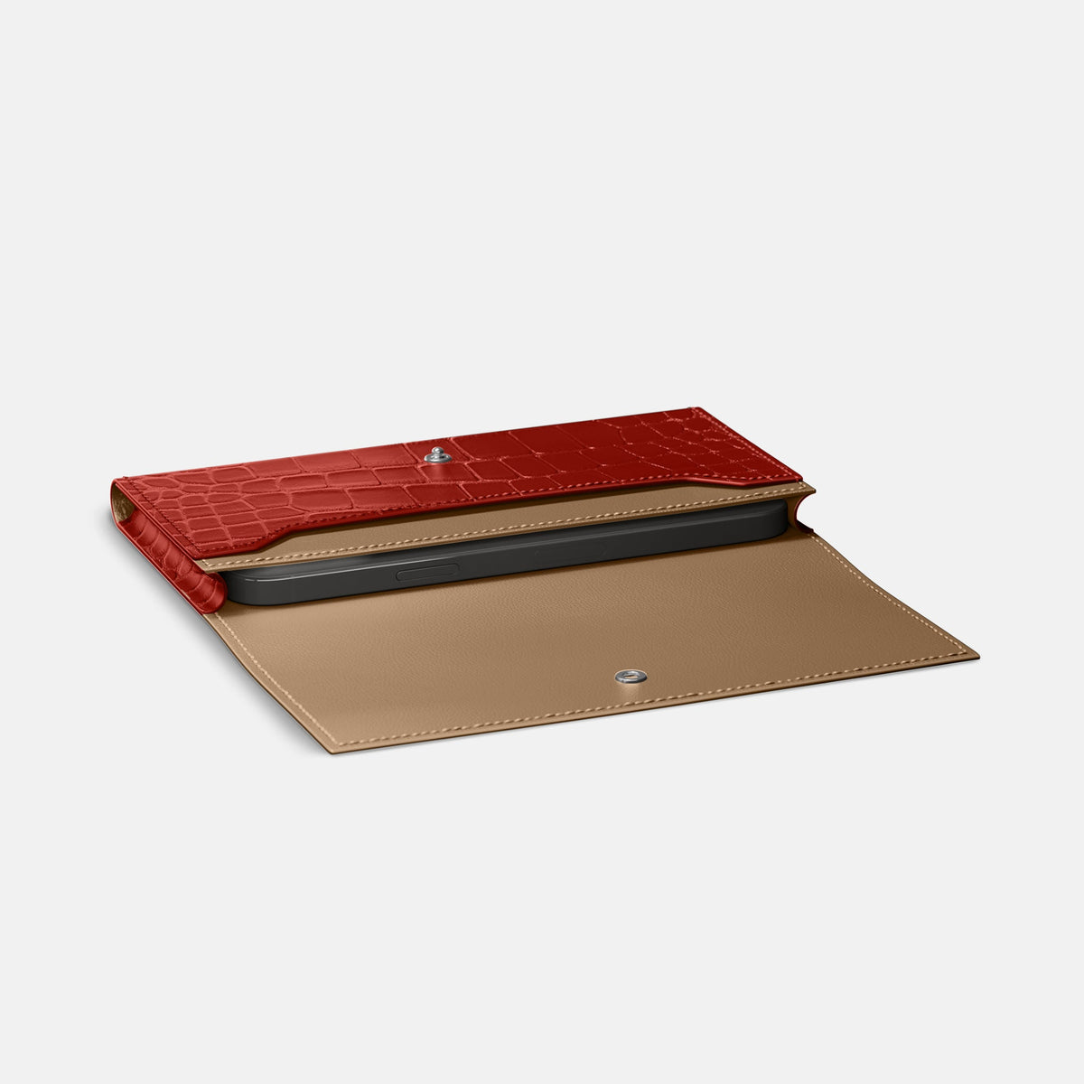 Wallet Case For iPhone 18 Pro Max In Alligator -4 | Red