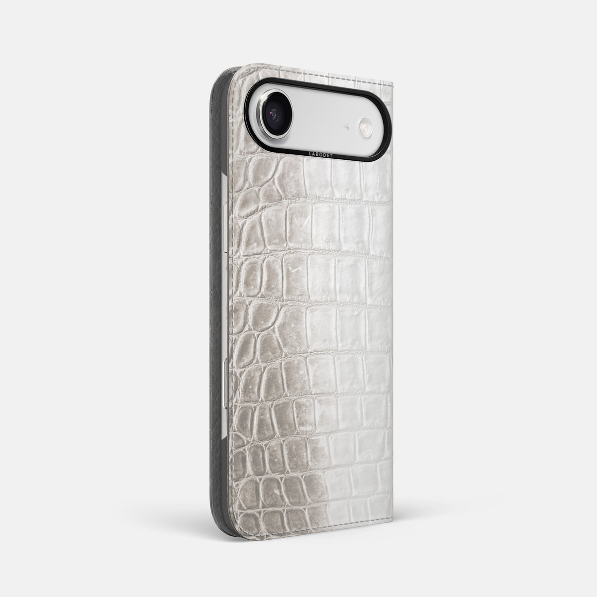Folio Case For iPhone 17 Air In Himalayan Crocodile -1 | Grey-Black