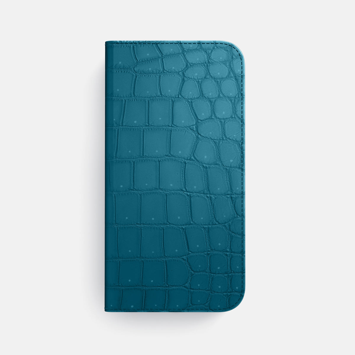 Folio Case For iPhone 17 Air In Porosus Crocodile -4 | Turquoise-Steel