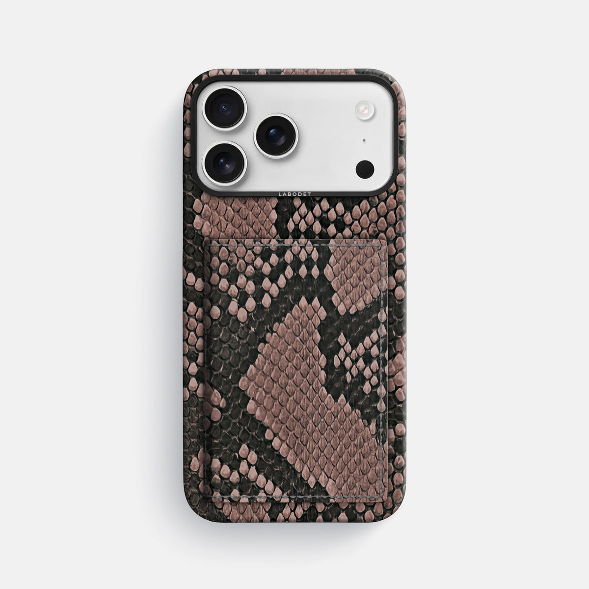 Bi-Fold Case For iPhone 18 Pro Max In Deluxe Python -1 | Mahogany-Brown-Black