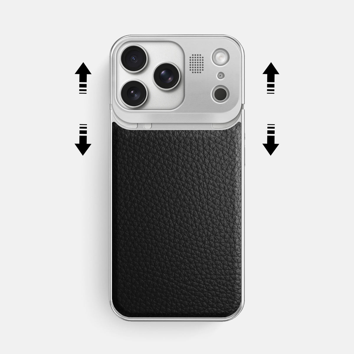 Metal Case For iPhone 17 Pro Max In Calf -2 | Black-Steel