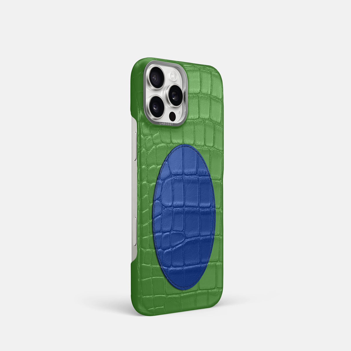Classic Case With Oval For iPhone 16 Pro In Alligator -2 | Apple-Green-Steel