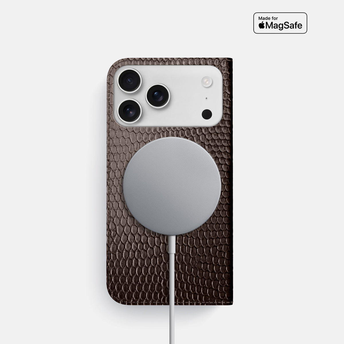Folio Slim Case For iPhone 18 Pro In Lizard -3 | Brown