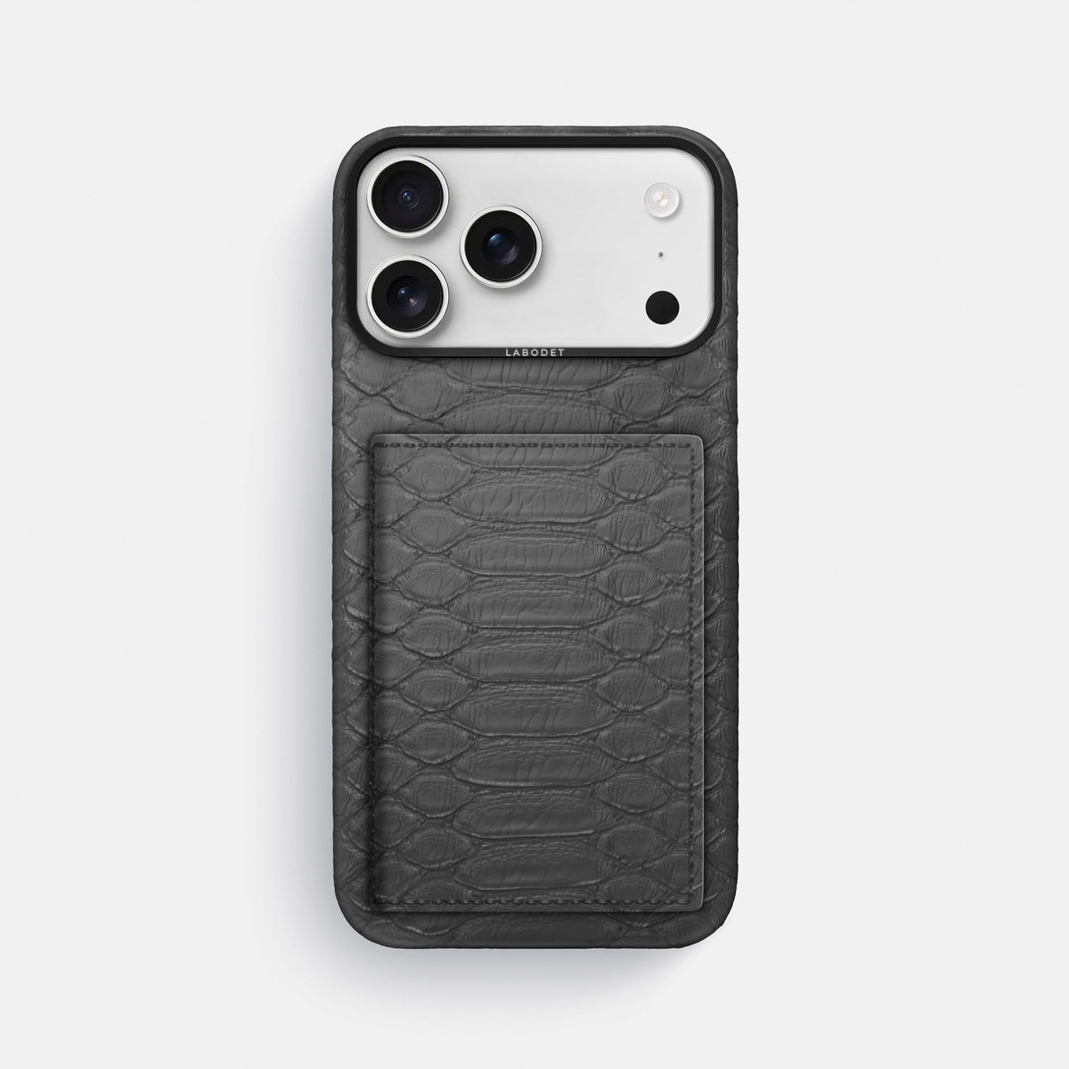 Bi-Fold Case For iPhone 18 Pro Max In Python -1 | Grey-Black