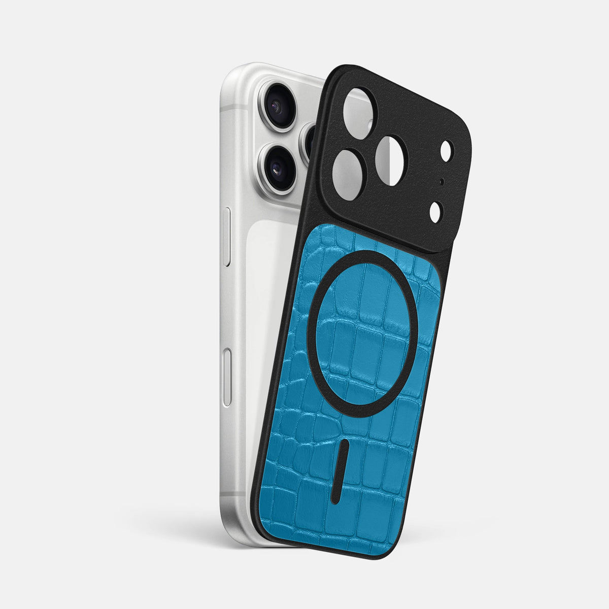 MagSafe Mask For iPhone 18 Pro Max In Alligator -1 | Curaçao-Blue