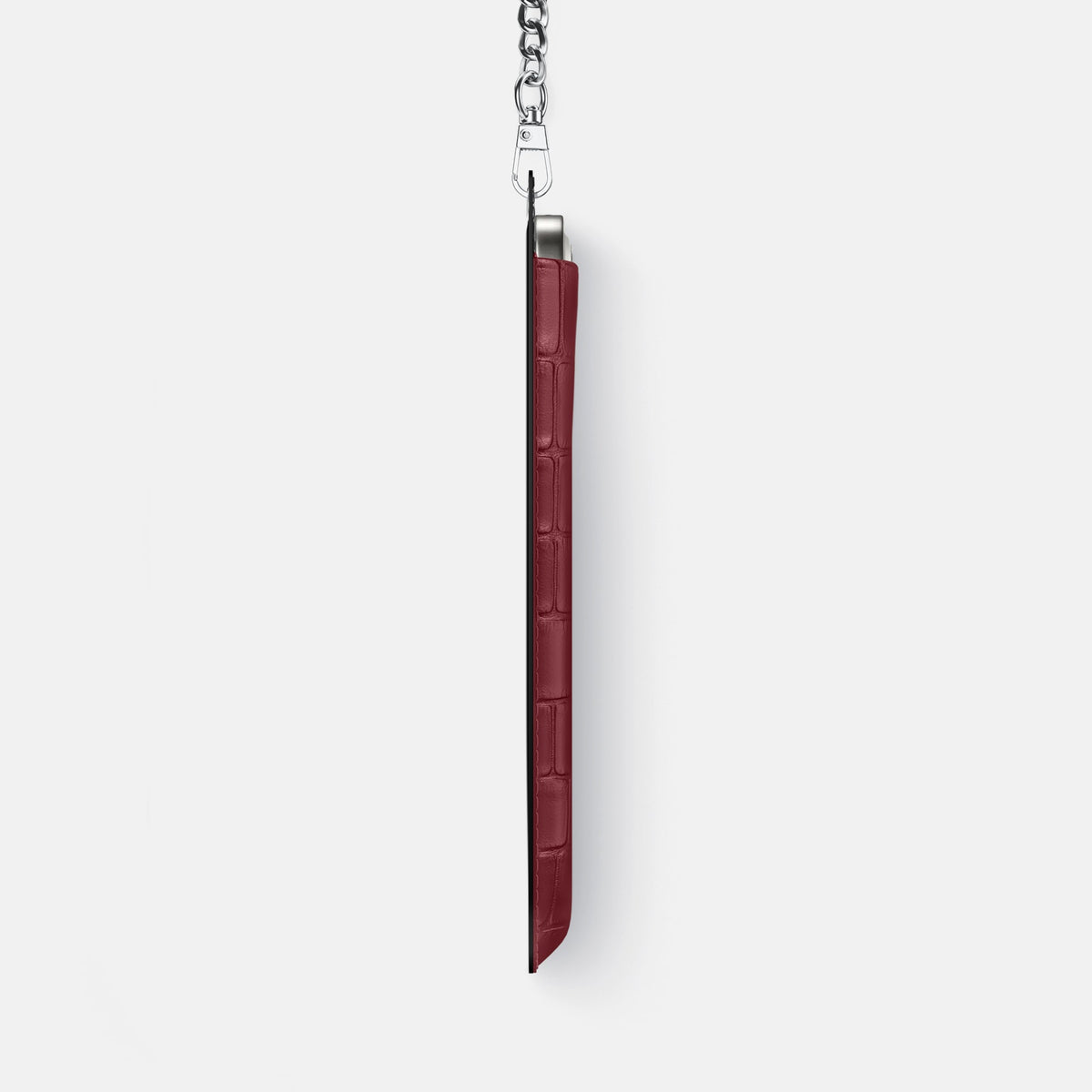 Crossbody Bag For iPhone 18 Pro In Alligator -4 | Burgundy-Steel