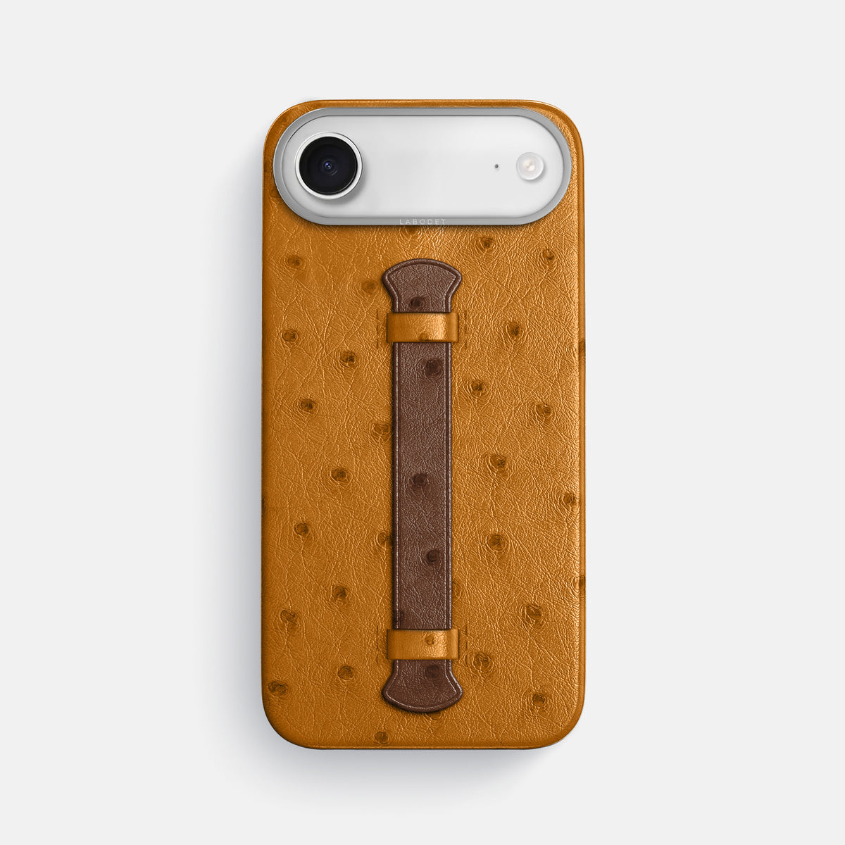 Center Handle Coloré For iPhone 17 Air In Ostrich -1 | Chestnut-Steel