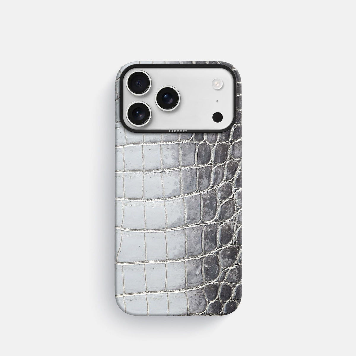 Classic Case For iPhone 18 Pro In Himalayan Crocodile -1 | Silver-Black