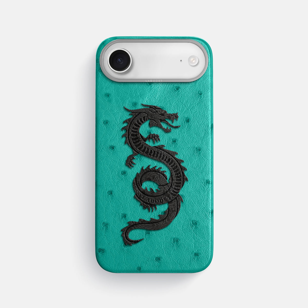Classic Case With Carbon Dragon For iPhone 17 Air In Ostrich -1 | Turquoise-Steel