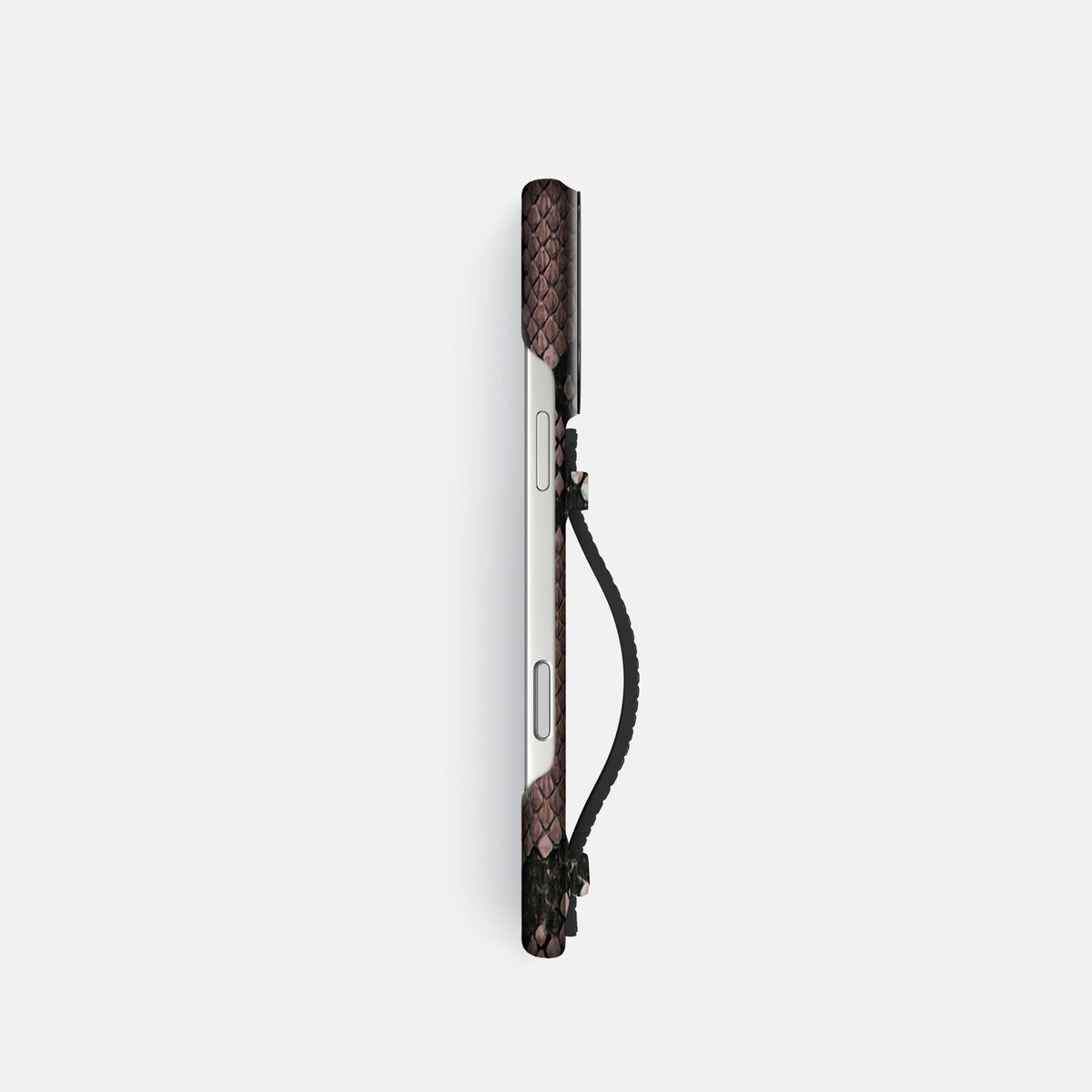Center Handle For iPhone 18 Pro In Deluxe Python -2 | Mahogany-Brown-Black