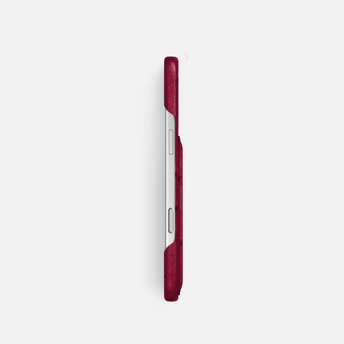 Slim Card Case For iPhone 17 Pro In Ostrich -3 | Bordeaux