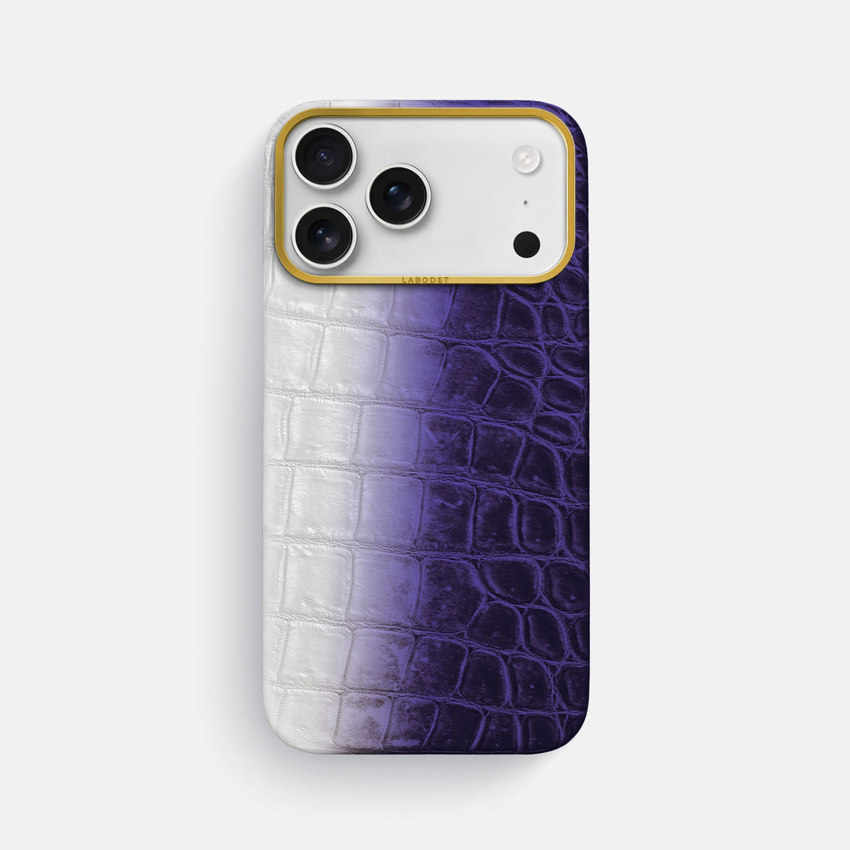 Classic Case For iPhone 18 Pro Max In Himalayan Crocodile -1 | Purple-Gold