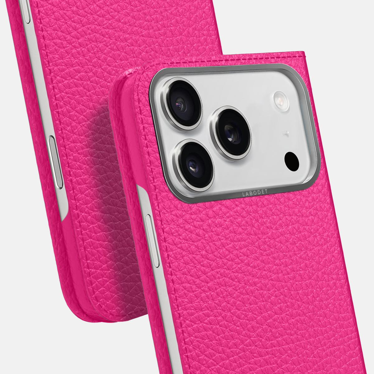 Folio Case For iPhone 17 Pro In Calf -5 | Magenta-Steel