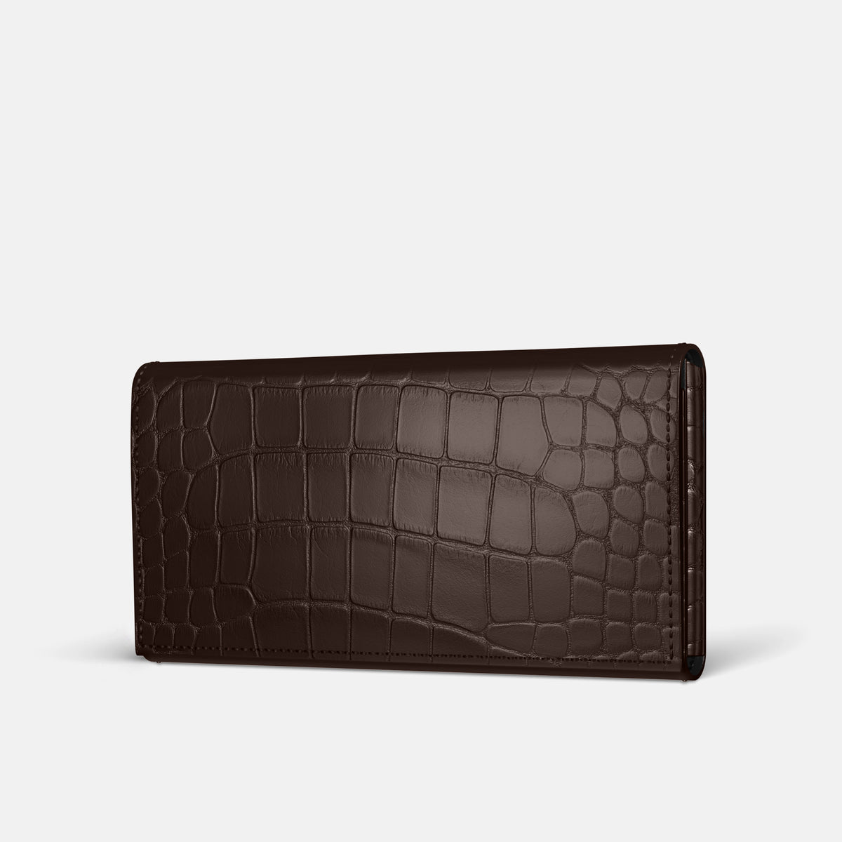 Wallet Case For iPhone 17 Air In Alligator -1 | Dark-Brown