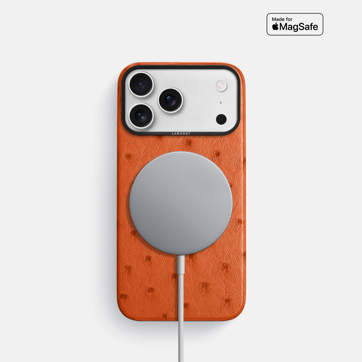 Classic Case For iPhone 17 Pro In Ostrich -5 | Orange-Black
