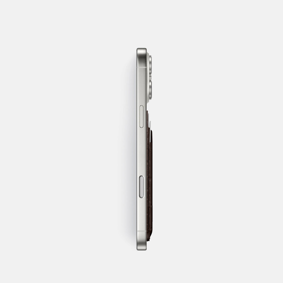 MagSafe Wallet For iPhone 18 Pro In Alligator -3 | Dark-Brown